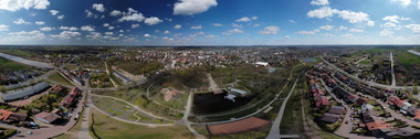 Widok z parku miejskiego w Turku